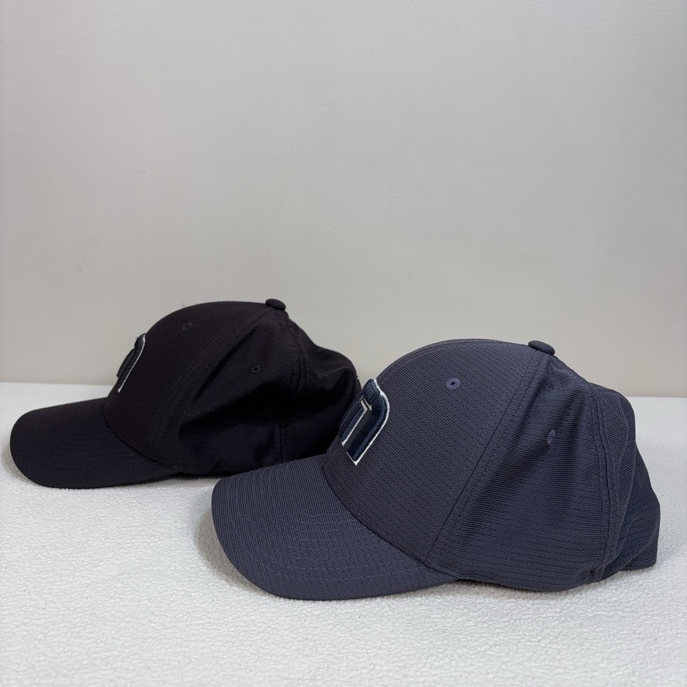 Lot of 2 Travis Mathew Logo Hat Men's S-M Blue Gray/Black FlexFit Golf Cap - Picture 3 of 16